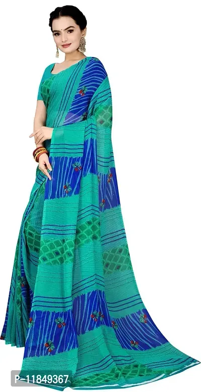 Trendy Georgette Saree with Blouse piece For Women-thumb5