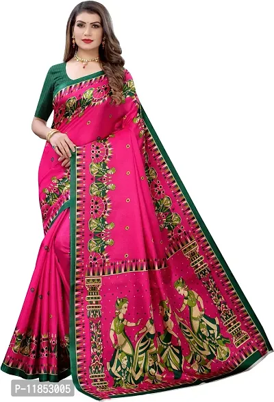 New Launched Art Silk Saree with Blouse piece For Women