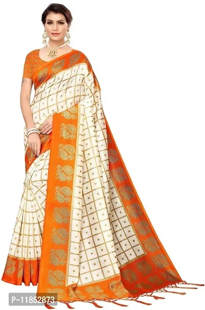 New Launched Art Silk Saree with Blouse piece For Women-thumb0