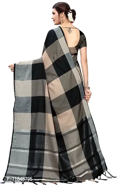 Trendy Cotton Silk Saree with Blouse piece For Women-thumb4