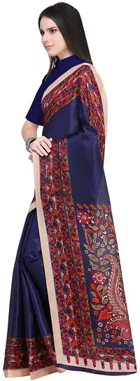 Attractive Lycra Saree with Blouse piece For Women-thumb2