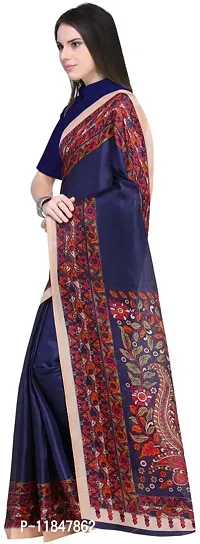 Attractive Lycra Saree with Blouse piece For Women-thumb3