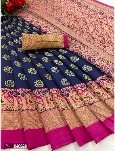 Attractive Art Silk Saree with Blouse piece For Women-thumb0