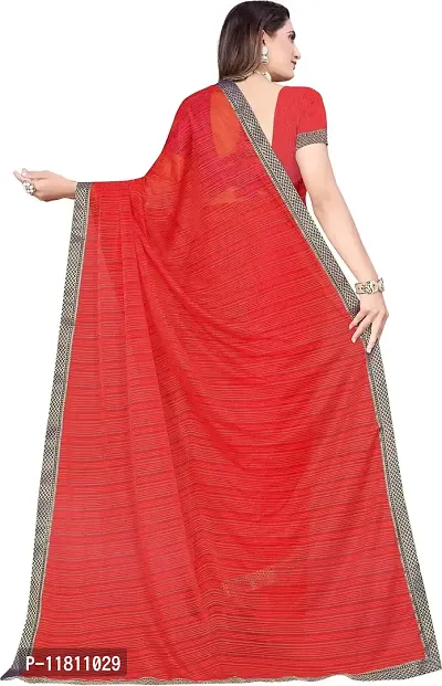 Stylish Lycra Red Bollywood Saree with Blouse piece For Women Pack Of 1-thumb3