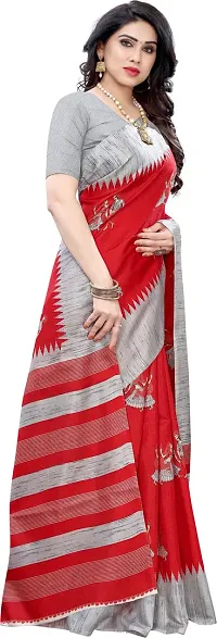 Trendy Cotton Silk Saree with Blouse piece For Women-thumb3