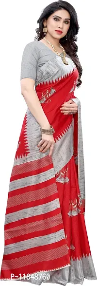 Trendy Cotton Silk Saree with Blouse piece For Women-thumb4