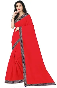 Attractive Art Silk Saree with Blouse piece For Women Pack Of 2-thumb1