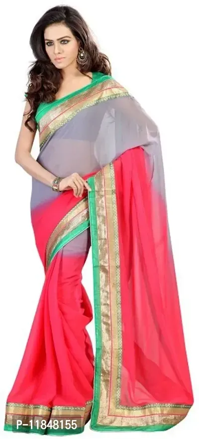 Attractive Art Silk Saree with Blouse piece For Women-thumb0