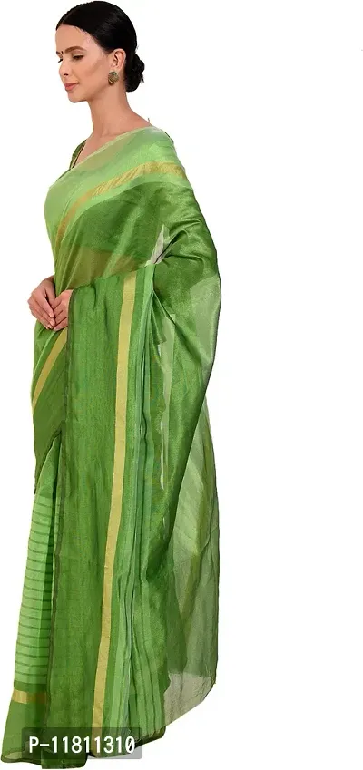 Stylish Art Silk Green Bollywood Saree with Blouse piece For Women Pack Of 1-thumb0