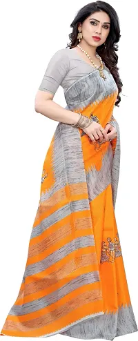 Trendy Cotton Silk Saree with Blouse piece For Women-thumb3