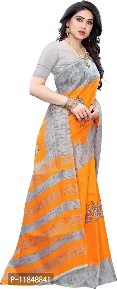 Trendy Cotton Silk Saree with Blouse piece For Women-thumb4