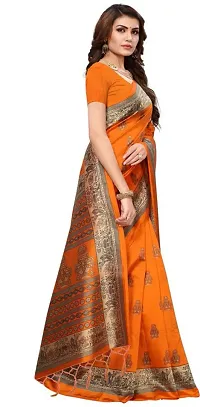 Attractive Art Silk Saree with Blouse piece For Women-thumb2