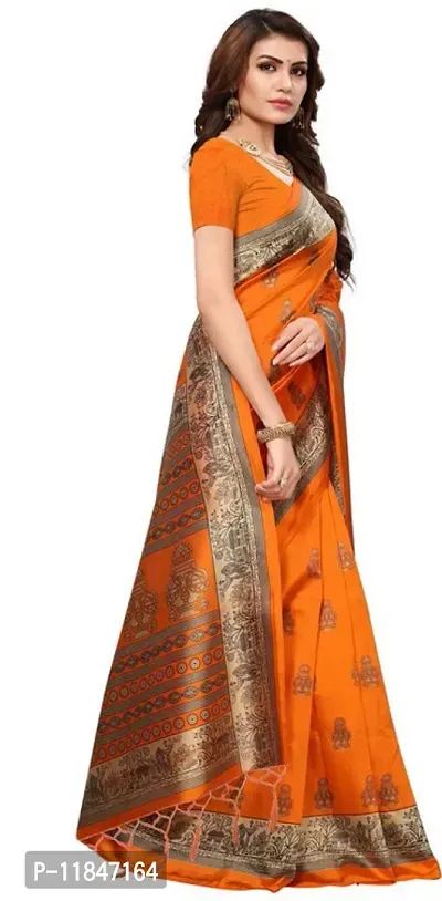 Attractive Art Silk Saree with Blouse piece For Women-thumb3