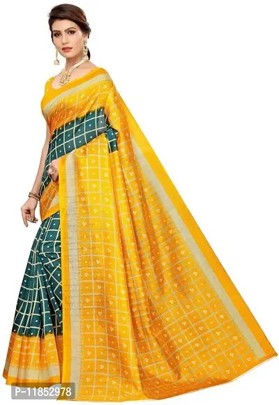 New Launched Art Silk Saree with Blouse piece For Women-thumb2