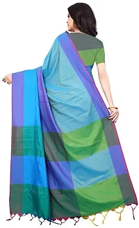 Attractive Silk Blend Saree with Blouse piece For Women-thumb1