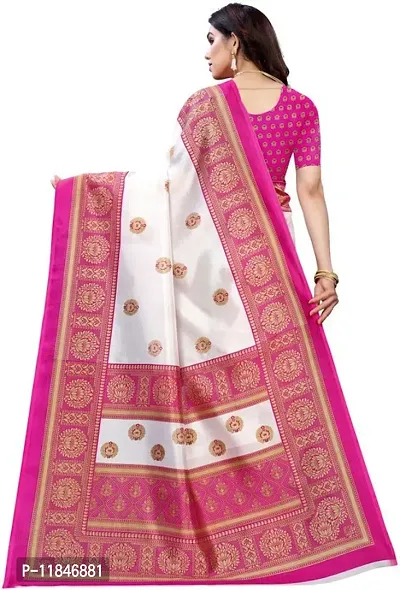 Attractive Art Silk Saree with Blouse piece For Women-thumb4