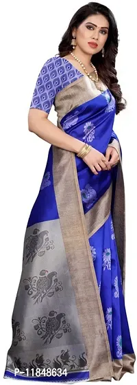 Trendy Art Silk Saree with Blouse piece For Women-thumb3