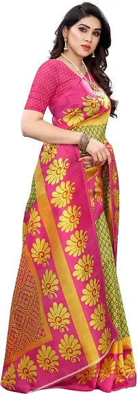 New Launched Silk Blend Saree with Blouse piece For Women-thumb2