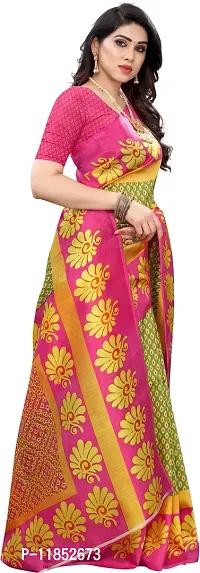 New Launched Silk Blend Saree with Blouse piece For Women-thumb3