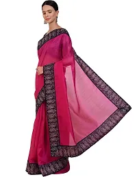 Trendy Silk Blend Saree with Blouse piece For Women-thumb2