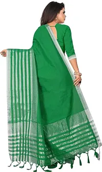 Attractive Silk Blend Saree with Blouse piece For Women-thumb1