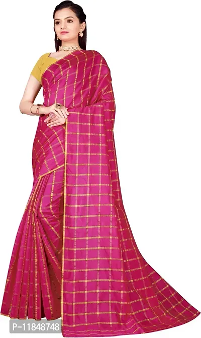 Trendy Cotton Silk Saree with Blouse piece For Women