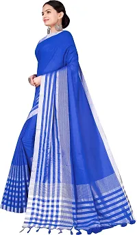 Stylish Cotton Silk Blue Bollywood Saree with Blouse piece For Women Pack Of 1-thumb2