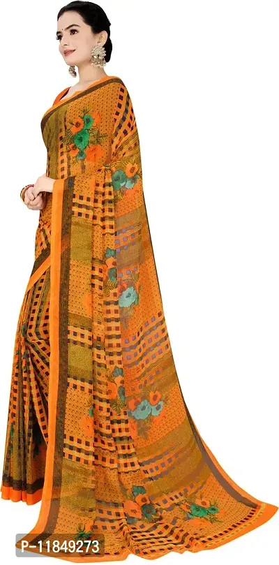 Trendy Georgette Saree with Blouse piece For Women-thumb5