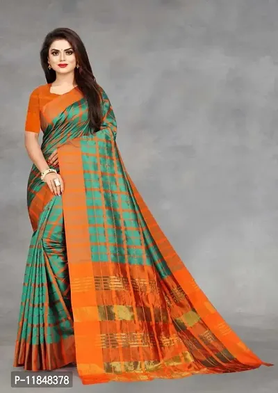 Trendy Art Silk Saree with Blouse piece For Women-thumb0