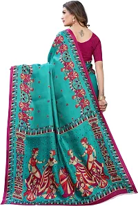 New Launched Art Silk Saree with Blouse piece For Women-thumb3