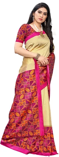 New Launched Art Silk Saree with Blouse piece For Women-thumb2