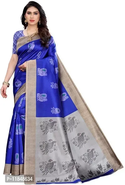 Trendy Art Silk Saree with Blouse piece For Women-thumb0