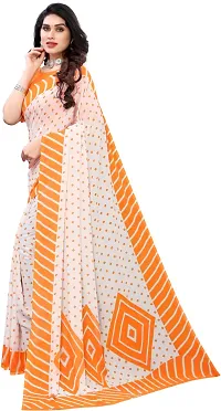 New Launched Georgette Saree with Blouse piece For Women-thumb1