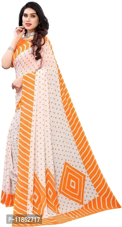 New Launched Georgette Saree with Blouse piece For Women-thumb2