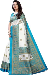 Stylish Art Silk White Mysore Silk Saree with Blouse piece For Women Pack Of 1-thumb1