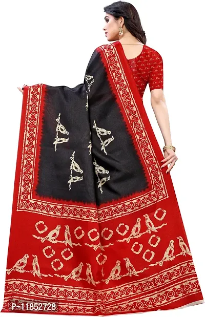 New Launched Art Silk Saree with Blouse piece For Women-thumb4