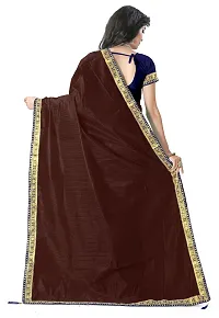 Stylish Art Silk Brown Bollywood Saree with Blouse piece For Women Pack Of 1-thumb1