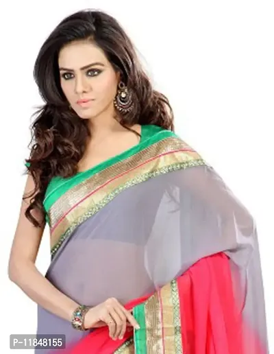 Attractive Art Silk Saree with Blouse piece For Women-thumb2