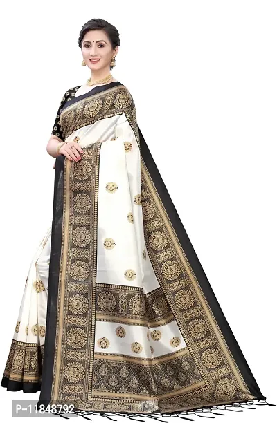 Trendy Art Silk Saree with Blouse piece For Women-thumb3