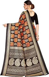 Stylish Georgette Black Daily Wear Saree with Blouse piece For Women Pack Of 1-thumb1