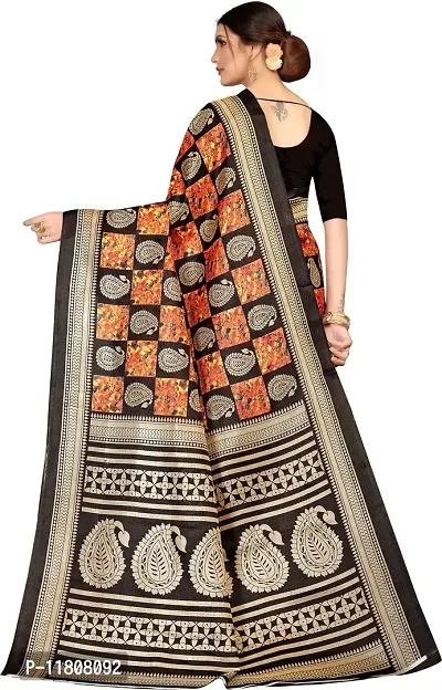 Stylish Georgette Black Daily Wear Saree with Blouse piece For Women Pack Of 1-thumb2