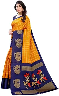 New Launched Art Silk Saree with Blouse piece For Women-thumb1