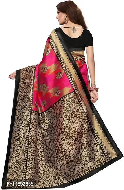 New Launched Art Silk Saree with Blouse piece For Women-thumb4