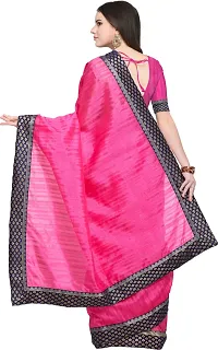 Trendy Silk Blend Saree with Blouse piece For Women-thumb3