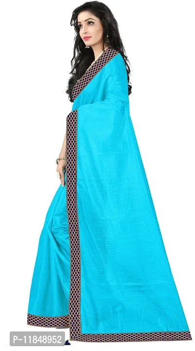 Trendy Art Silk Saree with Blouse piece For Women-thumb2