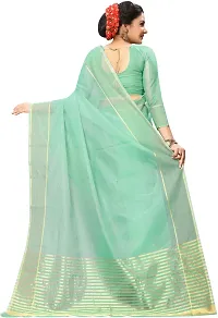 Stylish Cotton Silk Light Green Bollywood Saree with Blouse piece For Women Pack Of 1-thumb1