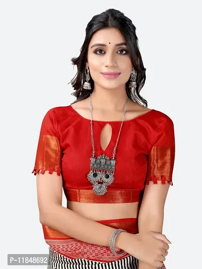 Trendy Art Silk Saree with Blouse piece For Women-thumb5