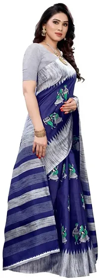 Stylish Art Silk Saree with Blouse piece For Women-thumb2