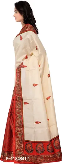 Trendy Silk Blend Saree with Blouse piece For Women-thumb3