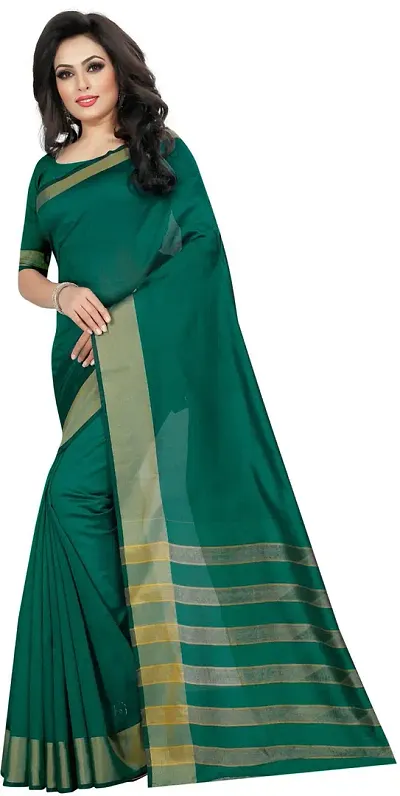 Stylish Fancy Silk Saree With Blouse Piece For Women Pack Of 1